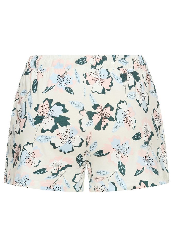 s.Oliver Pyjamashorts Schöner Blumen oder Streifen Druck – Bild 2 von 5