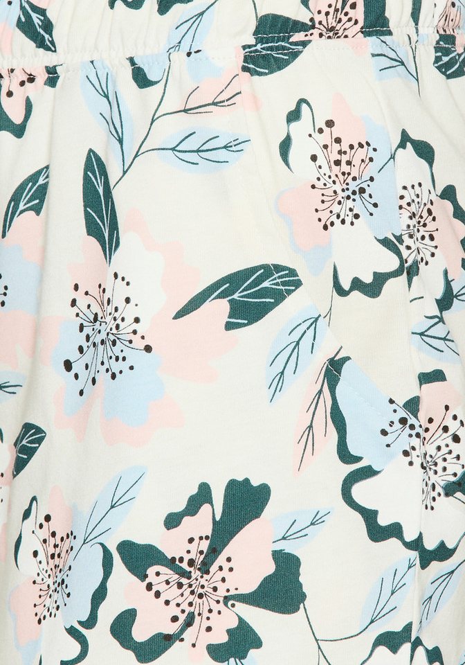 s.Oliver Pyjamashorts Schöner Blumen oder Streifen Druck – Bild 4 von 5