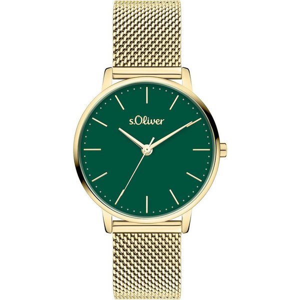 s.Oliver Quarzuhr Modern Basics Edelstahl
