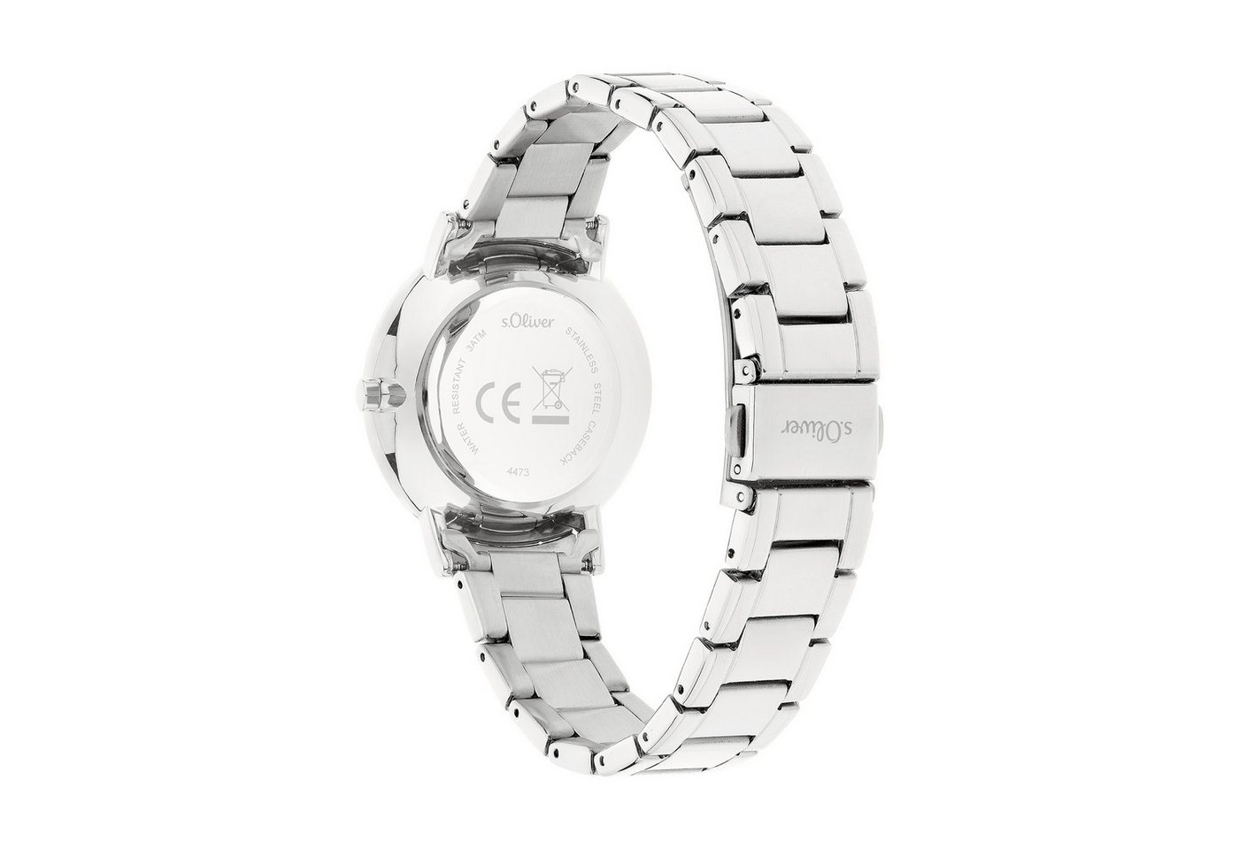 s.Oliver Quarzuhr Modern Basics SO-4473-MQ, Armbanduhr, Damenuhr, Edelstahlarmband, analog – Bild 3 von 4