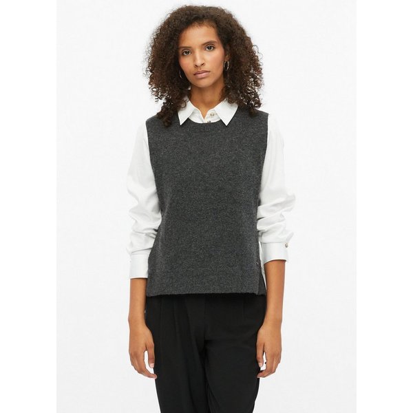 s.Oliver Rundhalspullover Strickpullunder Strickpullunder mit seitlichem Saum