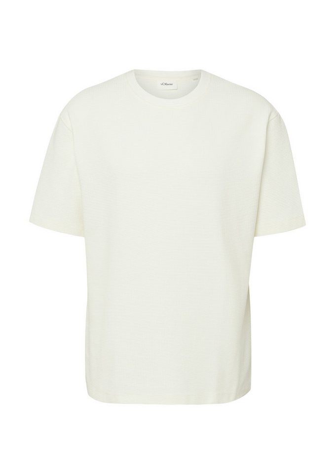 s.Oliver Rundhalsshirt Sommershirt, unifarben – Bild 3 von 5