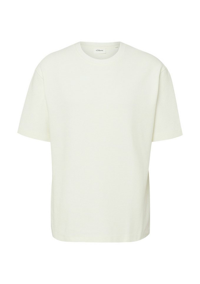 s.Oliver Rundhalsshirt Sommershirt, unifarben – Bild 4 von 5