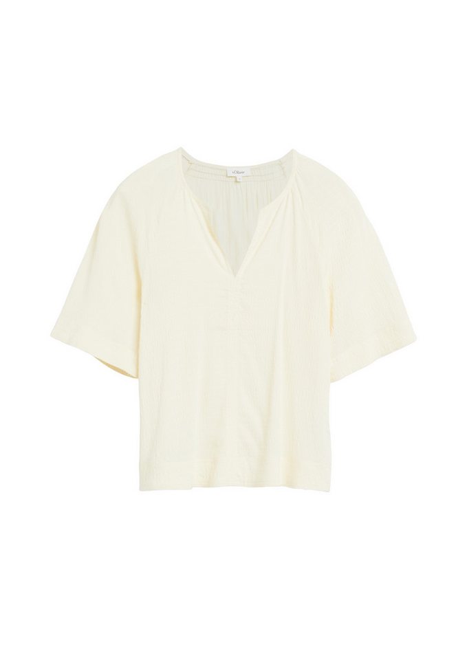 s.Oliver Schlupfbluse 3/4 Arm Bluse mit Splitneck – Bild 4 von 4