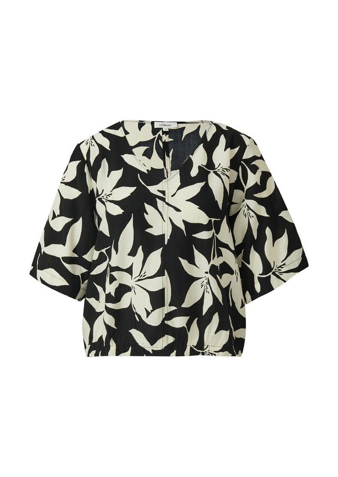 s.Oliver Shirtbluse weite Passform, V-Ausschnitt – Bild 3 von 4