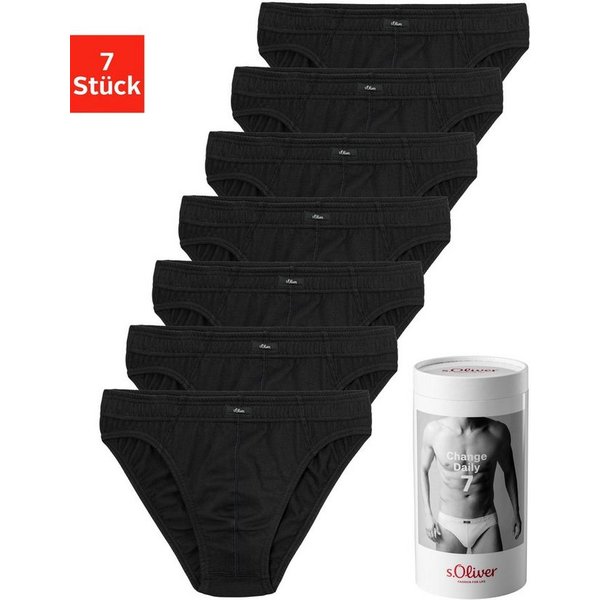 s.Oliver Slip Herren Unterhose (Dose, 7-St) Wochenration in einer Dose