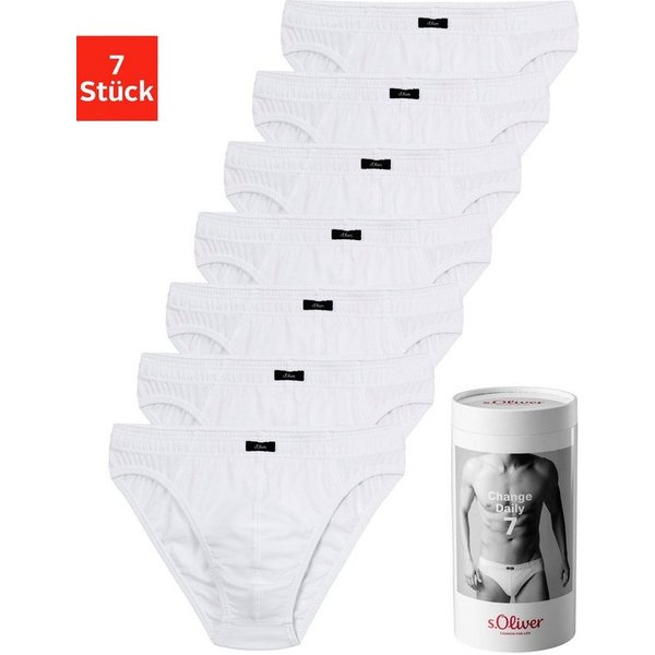 s.Oliver Slip Herren Unterhose (Dose, 7-St) Wochenration in einer Dose