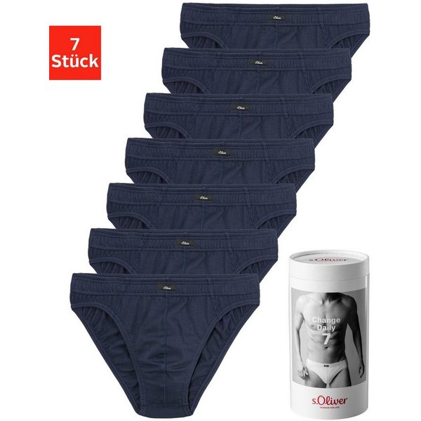 s.Oliver Slip Herren Unterhose (Dose, 7-St) Wochenration in einer Dose