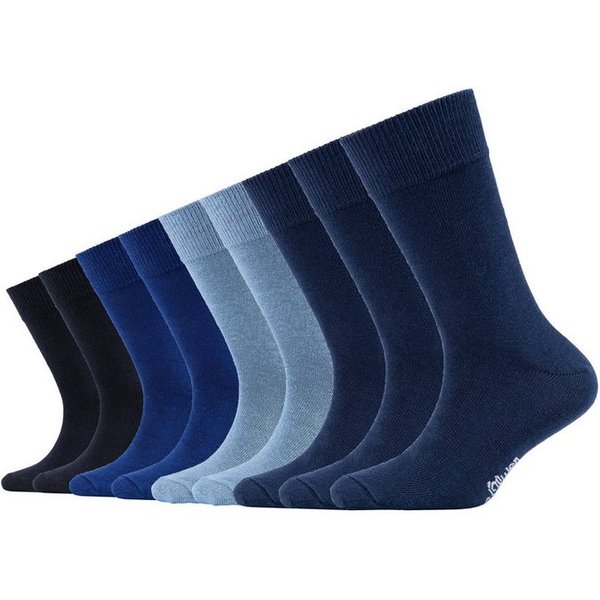 s.Oliver Socken essentials (9-Paar, 9 Paar) mit weichem Bund