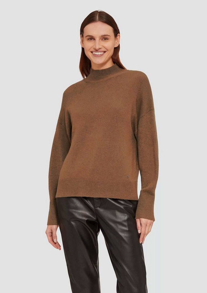 s.Oliver Stehkragenpullover Basic (1-tlg) Stehkragen, langarm, Baumwoll-Woll-Mix – Bild 2 von 5