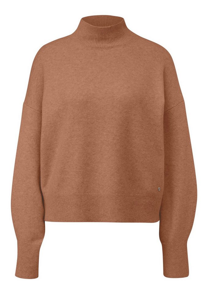 s.Oliver Stehkragenpullover Basic (1-tlg) Stehkragen, langarm, Baumwoll-Woll-Mix – Bild 4 von 5