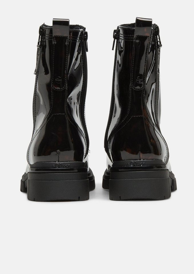 s.Oliver Stiefel Stiefel Unifarbene Stiefel in Lackleder-Optik – Bild 2 von 3