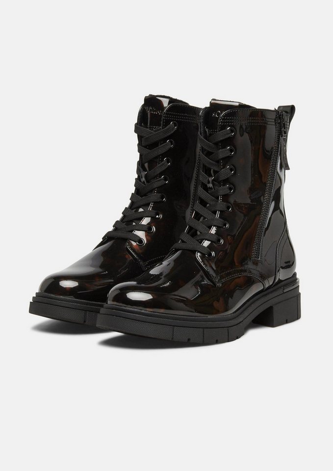s.Oliver Stiefel Stiefel Unifarbene Stiefel in Lackleder-Optik – Bild 3 von 3