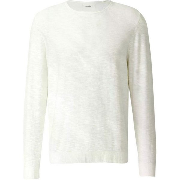 s.Oliver Strickpullover Pullover Strickpullover Rundhalsausschnitt (1-tlg)
