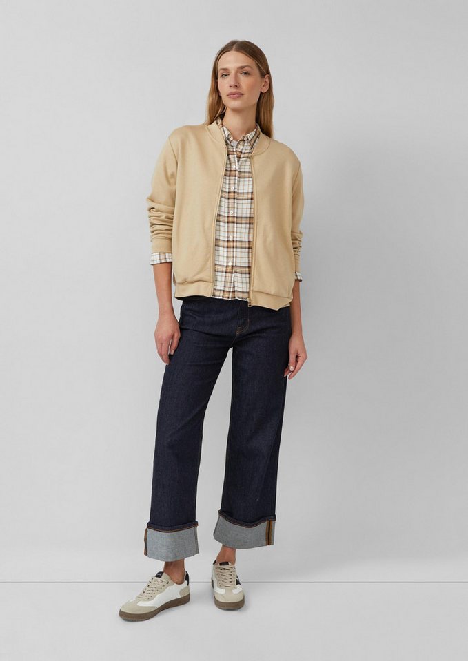 s.Oliver Sweatjacke Sweatshirt Jacke Weicher Interlock-Blouson mit Eingrifftaschen – Bild 5 von 5