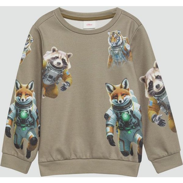 s.Oliver Sweatjacke Sweatshirt Sweatshirt mit All-over-Print