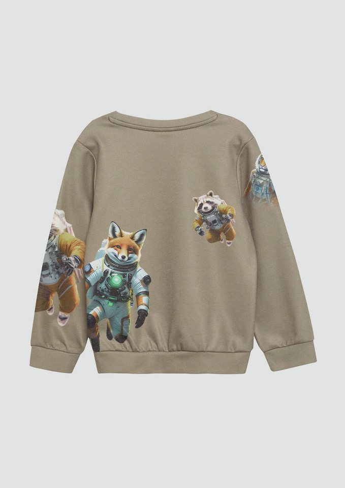 s.Oliver Sweatjacke Sweatshirt Sweatshirt mit All-over-Print – Bild 2 von 3