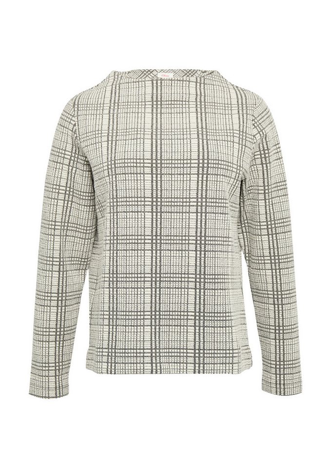 s.Oliver Sweatshirt Sweatshirt Gemustertes Sweatshirt mit Turtleneck – Bild 2 von 5