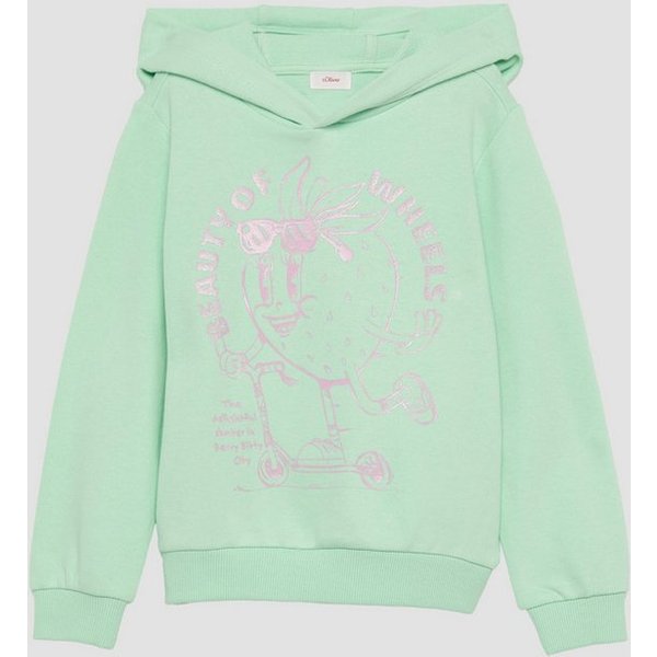 s.Oliver Sweatshirt Sweatshirt Hoodie mit Glitzerprint