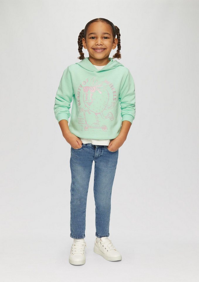 s.Oliver Sweatshirt Sweatshirt Hoodie mit Glitzerprint – Bild 3 von 3