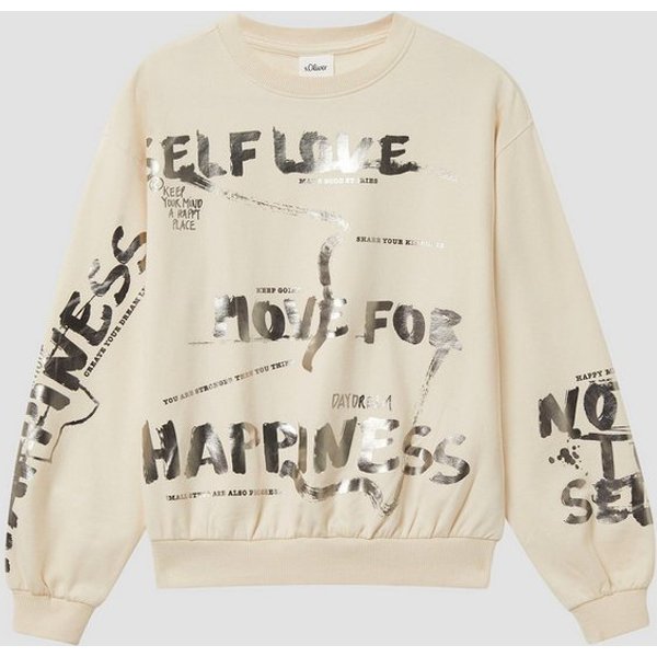 s.Oliver Sweatshirt Sweatshirt Kuscheliges Oversize Sweatshirt mit Folienprint