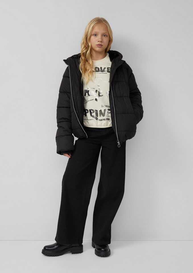 s.Oliver Sweatshirt Sweatshirt Kuscheliges Oversize Sweatshirt mit Folienprint – Bild 3 von 4