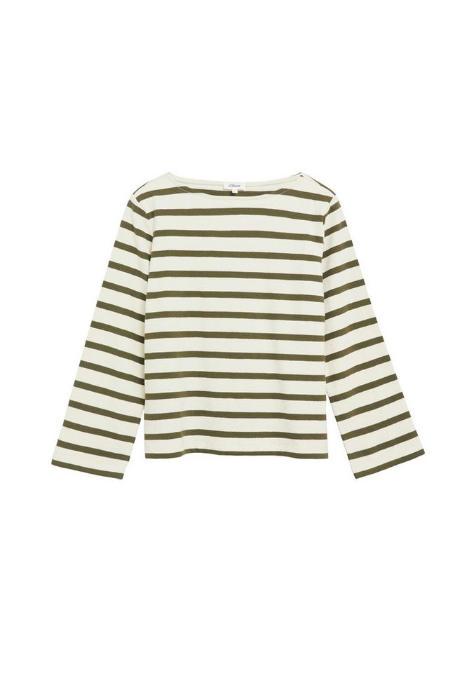 s.Oliver Sweatshirt Sweatshirt Leichtes Sweatshirt mit Streifen – Bild 2 von 5