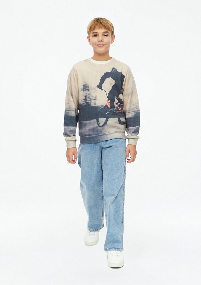 s.Oliver Sweatshirt Sweatshirt Sweatshirt mit All-over-Print – Bild 3 von 4