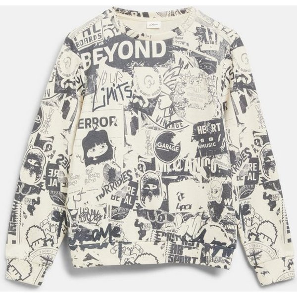 s.Oliver Sweatshirt Sweatshirt Sweatshirt mit All-over-Print