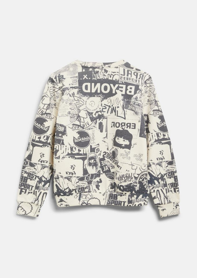 s.Oliver Sweatshirt Sweatshirt Sweatshirt mit All-over-Print – Bild 2 von 4