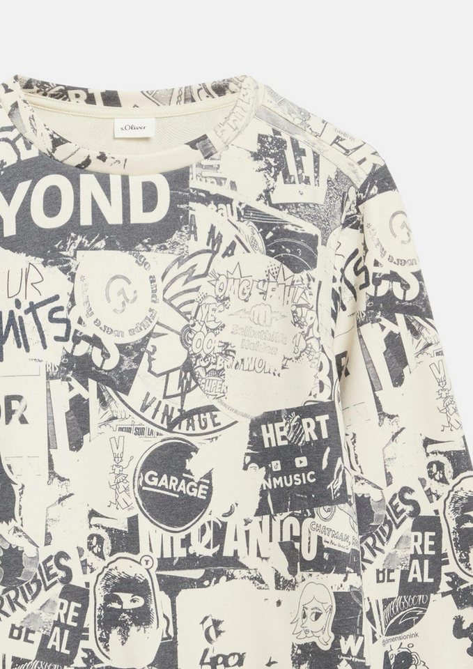 s.Oliver Sweatshirt Sweatshirt Sweatshirt mit All-over-Print – Bild 4 von 4