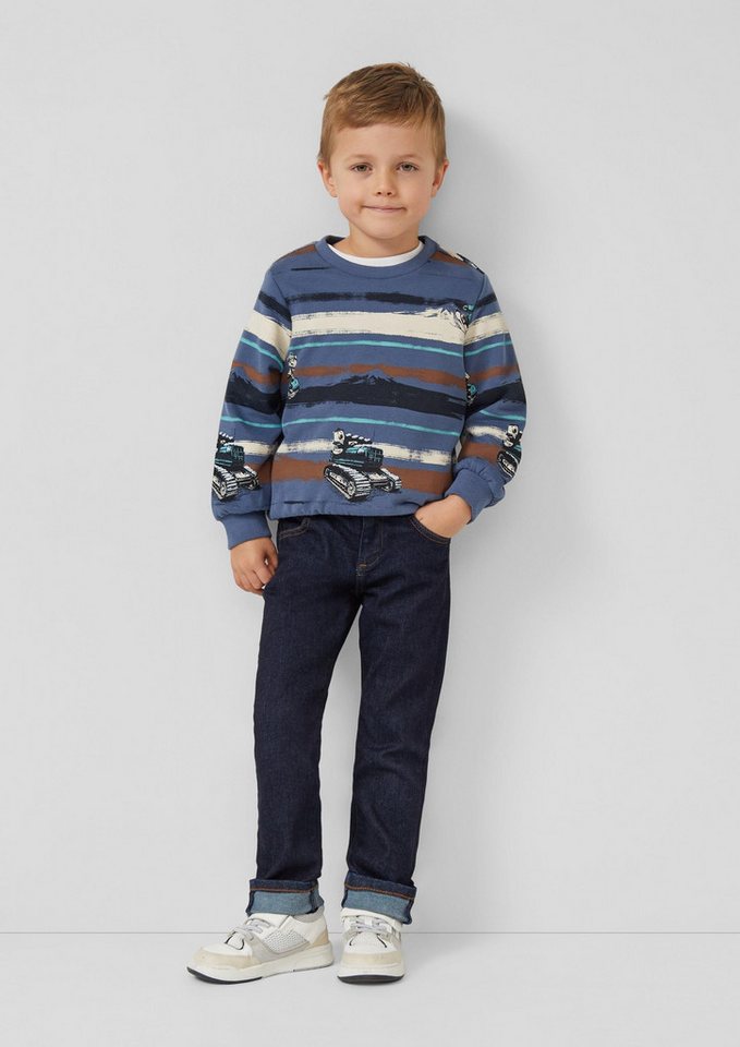 s.Oliver Sweatshirt Sweatshirt Sweatshirt mit All-over-Print – Bild 3 von 4