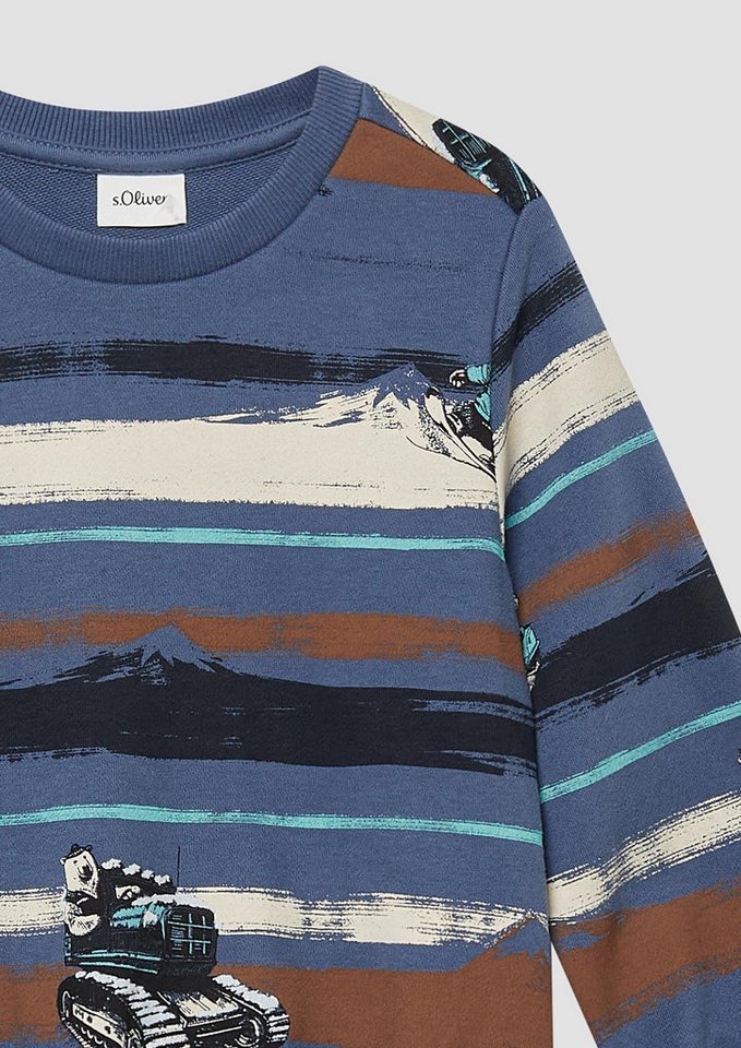 s.Oliver Sweatshirt Sweatshirt Sweatshirt mit All-over-Print – Bild 4 von 4