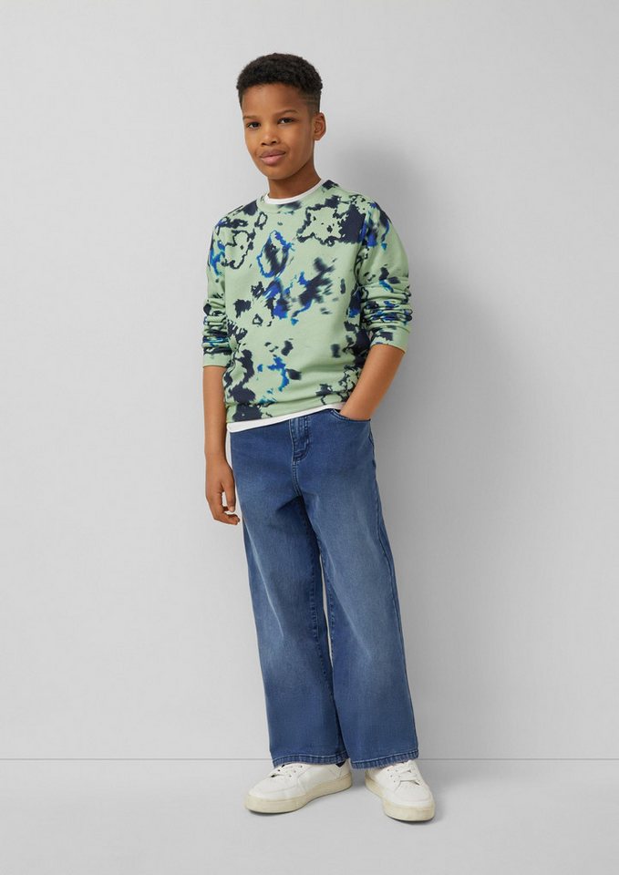 s.Oliver Sweatshirt Sweatshirt Sweatshirt mit All-over-Print – Bild 3 von 4