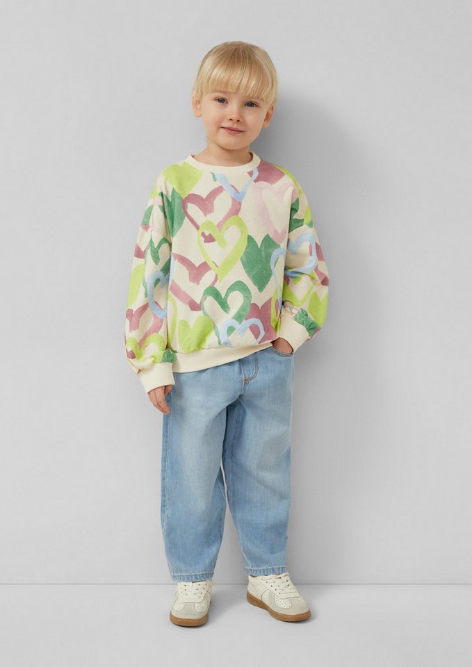 s.Oliver Sweatshirt Sweatshirt Sweatshirt mit All-over-Print – Bild 3 von 4