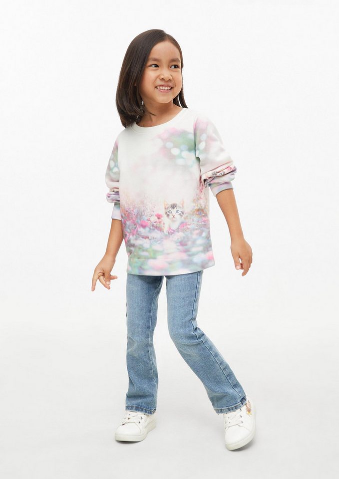 s.Oliver Sweatshirt Sweatshirt Sweatshirt mit Print – Bild 3 von 4