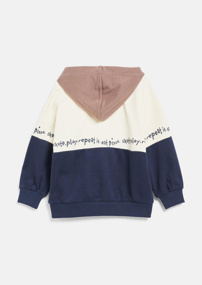 s.Oliver Sweatshirt Sweatshirt Oversize Sweatshirt mit Colour-Blocking und Kapuze – Bild 2 von 4