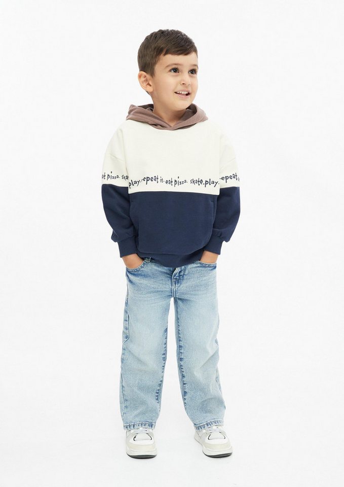 s.Oliver Sweatshirt Sweatshirt Oversize Sweatshirt mit Colour-Blocking und Kapuze – Bild 3 von 4