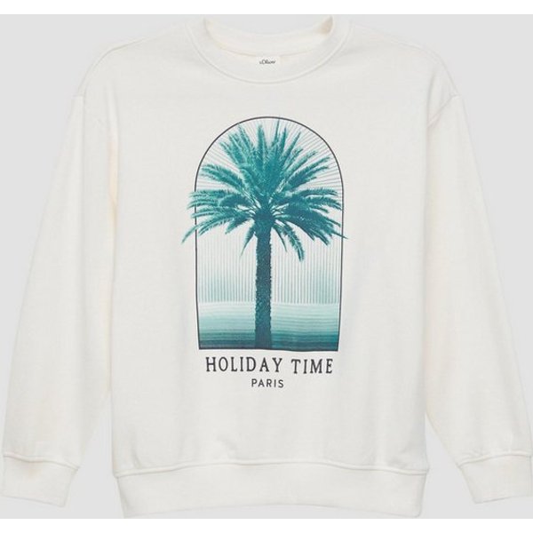 s.Oliver Sweatshirt Sweatshirt Oversize-Sweatshirt mit Frontprint