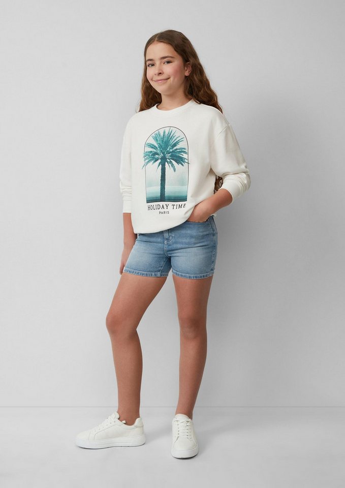s.Oliver Sweatshirt Sweatshirt Oversize-Sweatshirt mit Frontprint – Bild 3 von 5