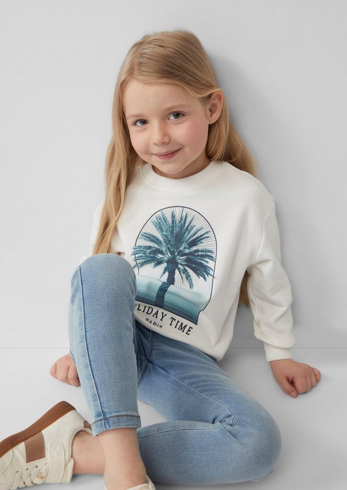 s.Oliver Sweatshirt Sweatshirt Oversize-Sweatshirt mit Frontprint – Bild 4 von 5