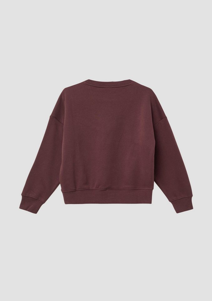 s.Oliver Sweatshirt Sweatshirt Oversize Sweatshirt mit großem Frontprint und kuscheliger Innenseite – Bild 2 von 4