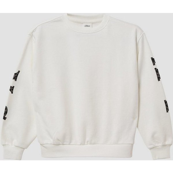 s.Oliver Sweatshirt Sweatshirt Oversize-Sweatshirt mit Print auf Ärmeln und Rücken
