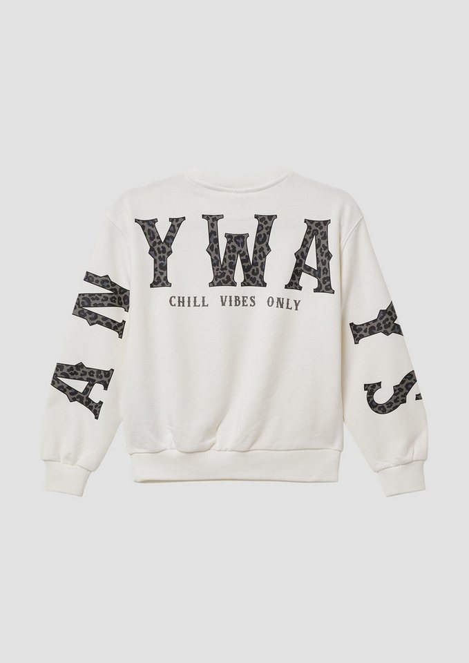 s.Oliver Sweatshirt Sweatshirt Oversize-Sweatshirt mit Print auf Ärmeln und Rücken – Bild 2 von 4