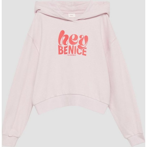 s.Oliver Sweatshirt Sweatshirt Oversized Kapuzen-Sweatshirt mit Front-Print