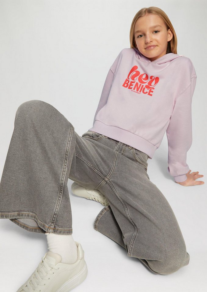 s.Oliver Sweatshirt Sweatshirt Oversized Kapuzen-Sweatshirt mit Front-Print – Bild 4 von 5