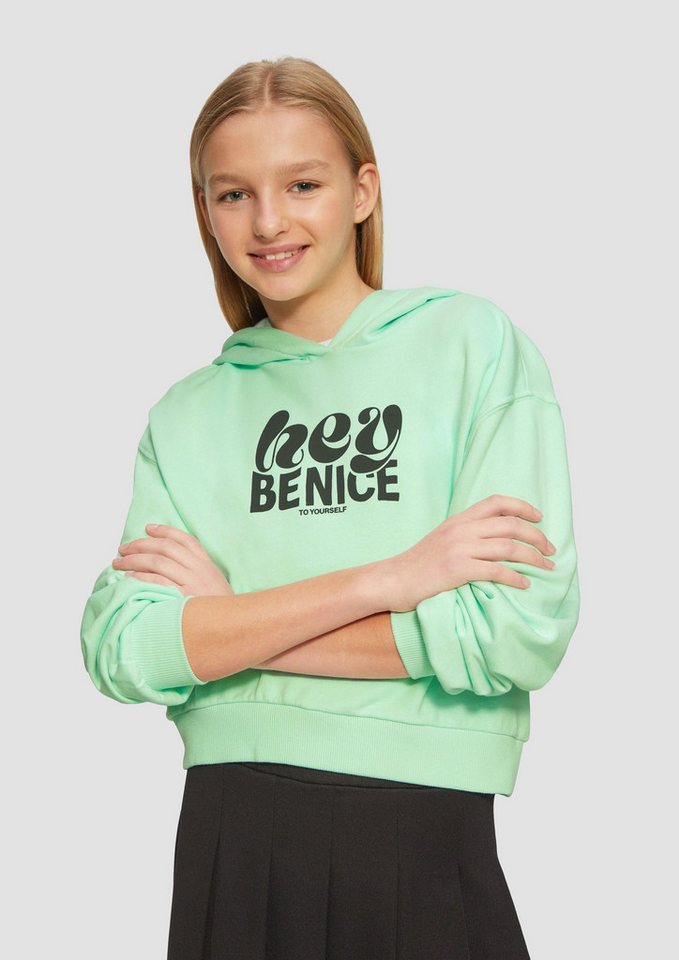 s.Oliver Sweatshirt Sweatshirt Oversized Kapuzen-Sweatshirt mit Front-Print – Bild 4 von 5