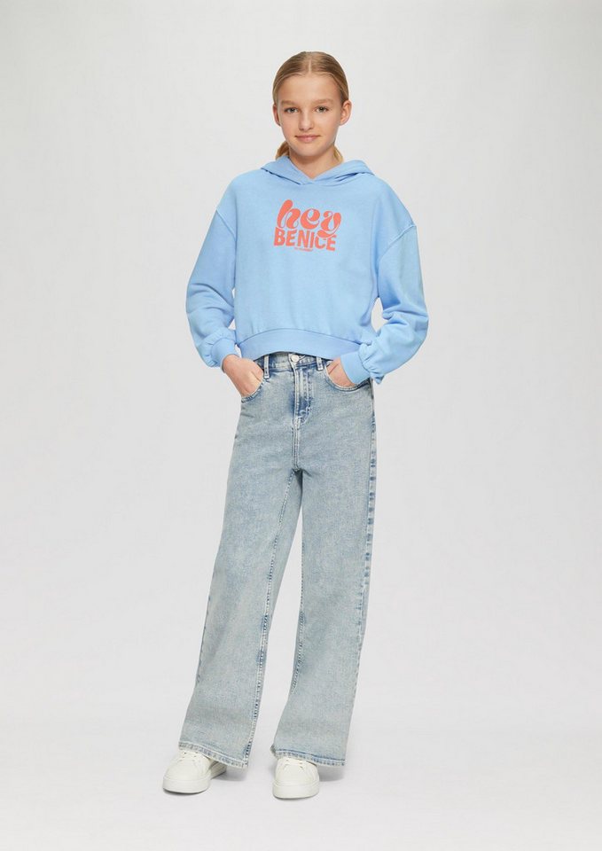 s.Oliver Sweatshirt Sweatshirt Oversized Kapuzen-Sweatshirt mit Front-Print – Bild 3 von 5