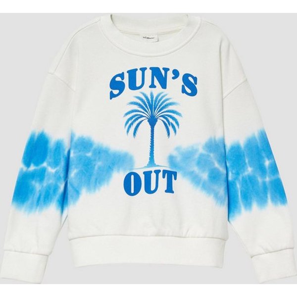 s.Oliver Sweatshirt Sweatshirt Oversized-Sweatshirt mit Batik-Effekt