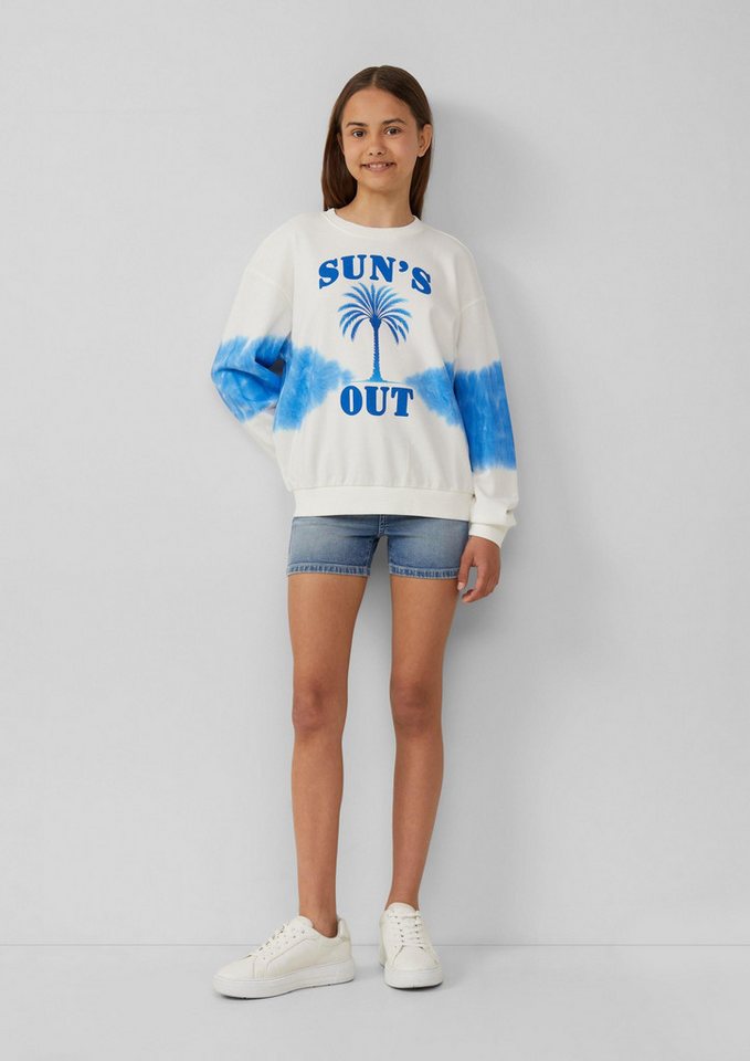 s.Oliver Sweatshirt Sweatshirt Oversized-Sweatshirt mit Batik-Effekt – Bild 3 von 4